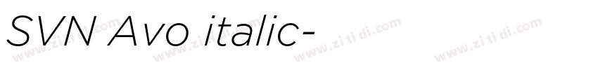 SVN Avo italic字体转换